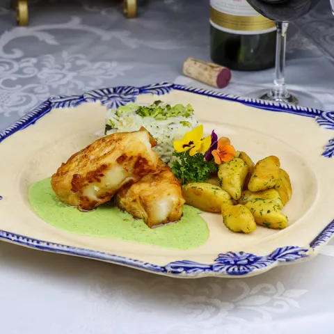 Grilled cusk-eel filet — Le Chalet de la Fondue Gramado